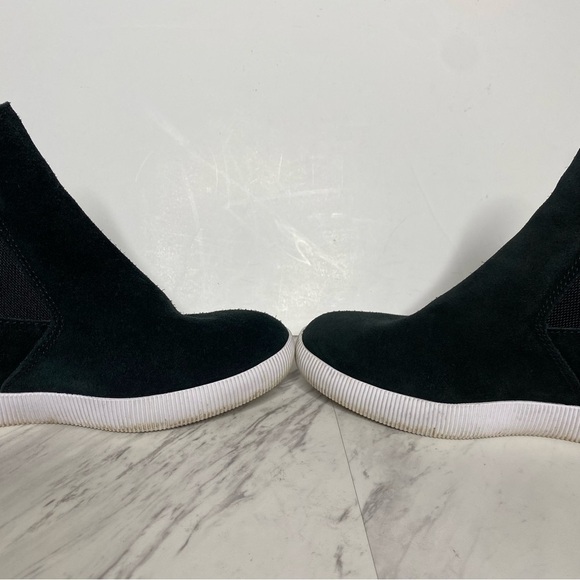 Sorel Out N About Slip On Wedge Black Suede Bootie 9 - Picture 6 of 15